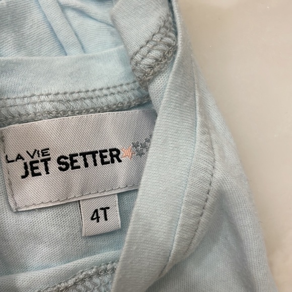 La Vie Jet Setter Light Blue Cotton Tank Size 4T - Picture 5 of 5
